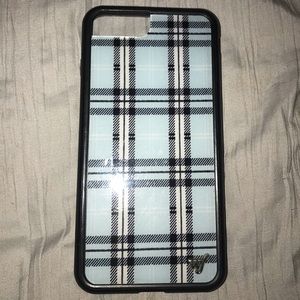 blue plaid wildflower iphone 7/8+ case